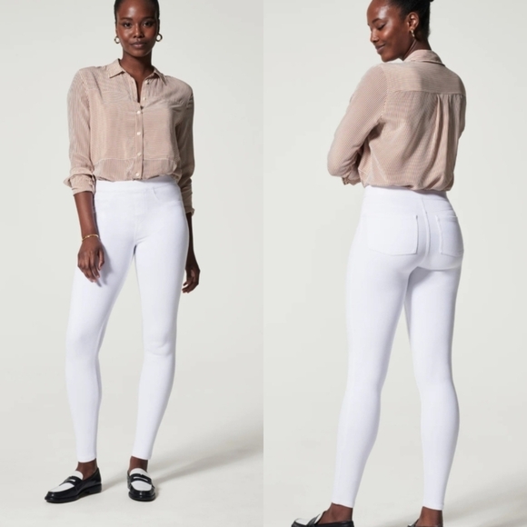 SPANX White Ankle-Length Sculpting Leggings - Size XSP - Picture 1 of 11